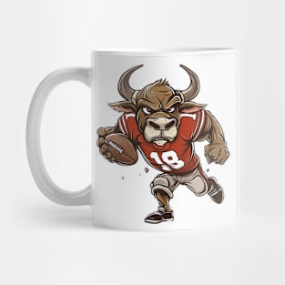 Bulls Touchdown American Football Mug